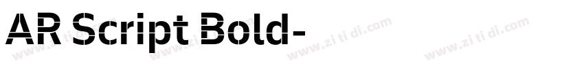 AR Script Bold字体转换